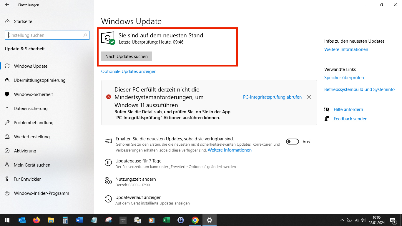 Screenshot Windows 10 Einstellungen