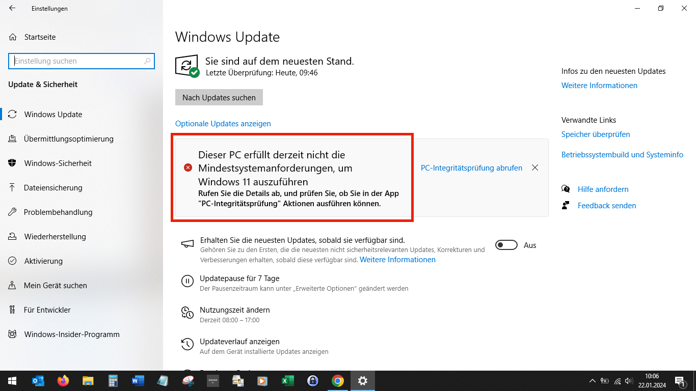 Screenshot Windows 10 Einstellungen