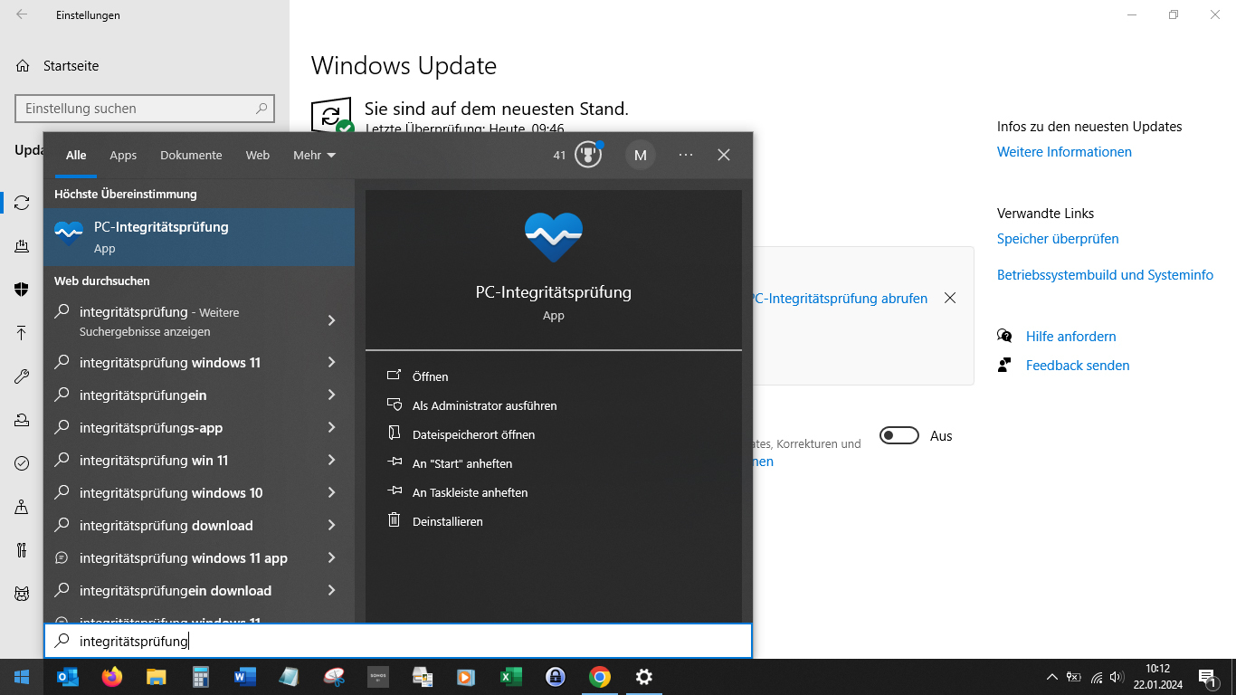 Screenshot Windows 10 Einstellungen
